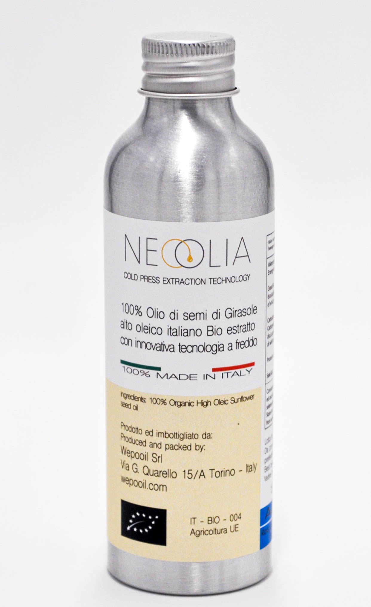 olio di semi di girasole biologico - neoolia