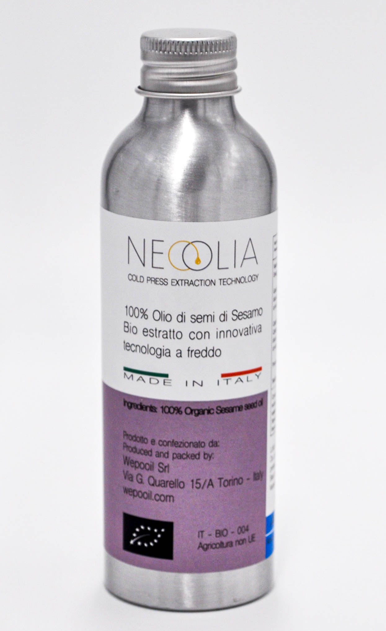 olio di semi di sesamo biologico - neoolia