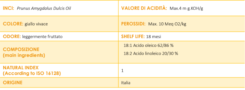 Organic Sicilian sweet almond oil ml.150
