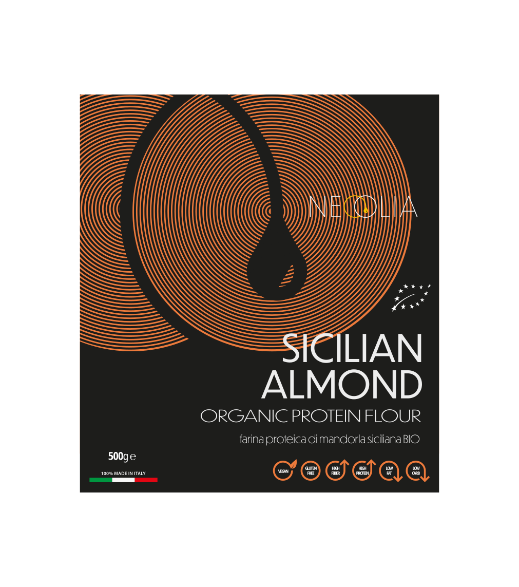 Organic Sicilian sweet almond flour Kg.0,5